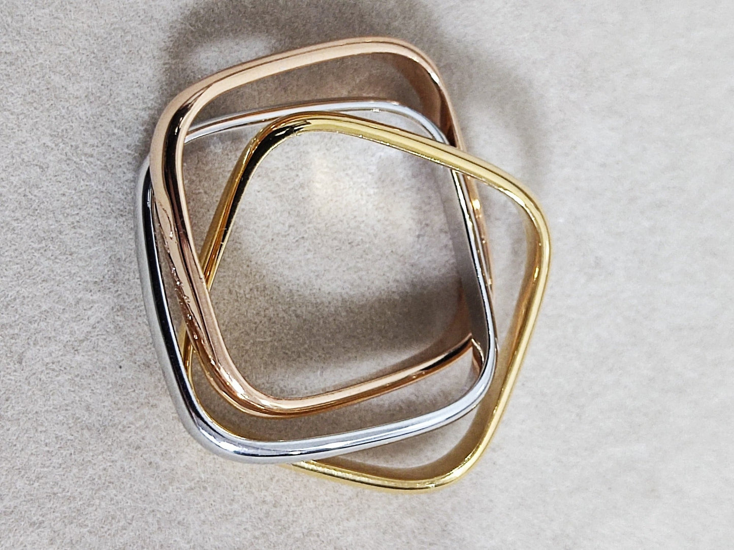 [Vellora-Opalyn]TRINITY RING GOLD PINK GOLD SILVER