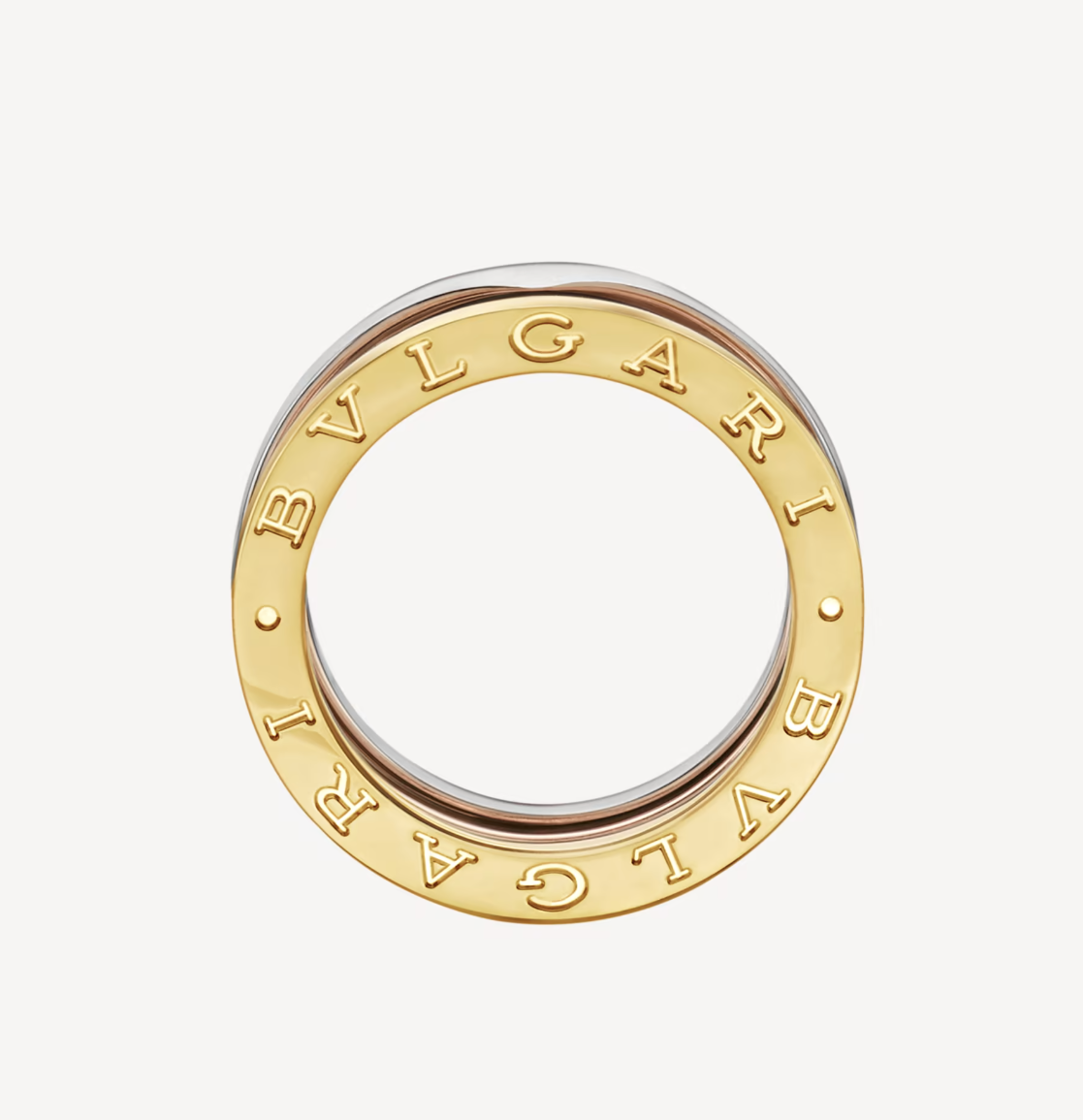 [Vellora-Opalyn]ZERO 1 THREE-BAND ROSE WHITE AND YELLOW RING