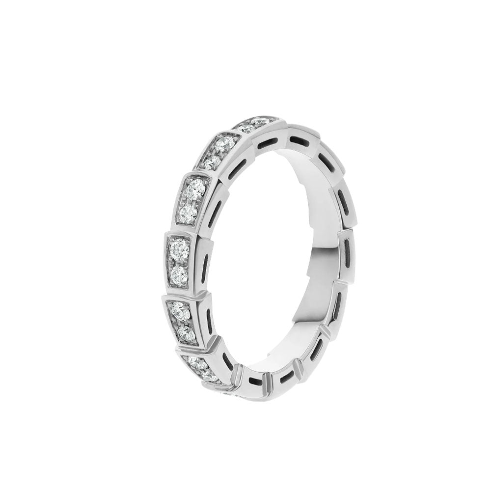 [Vellora-Opalyn]SERPENTI RING SILVER DIAMOND PAVED 3MM