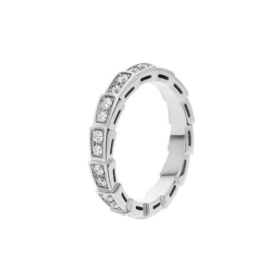 [Vellora-Opalyn]SERPENTI RING SILVER DIAMOND PAVED 3MM