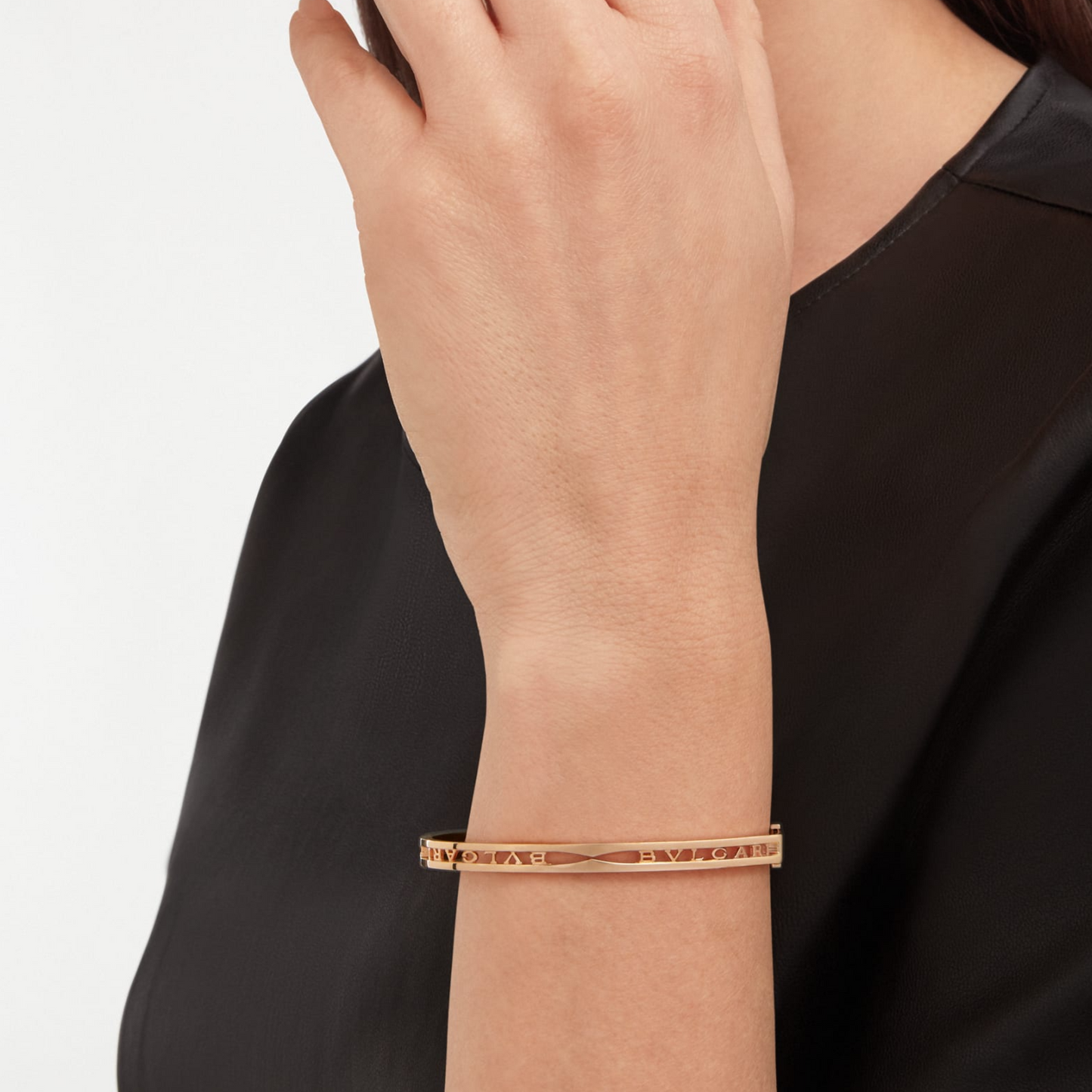 [Vellora-Opalyn]ZERO 1 SPIRAL LOGO PINK GOLD BRACELET