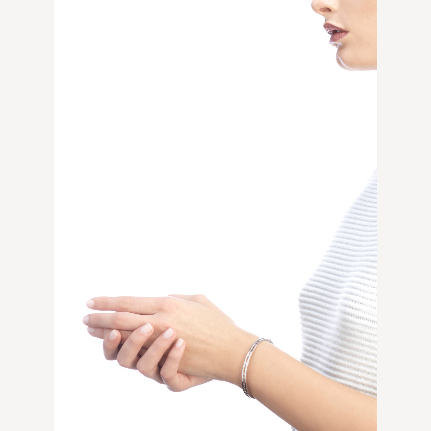 [Vellora-Opalyn]ZERO 1 SPIRAL LOGO SILVER BRACELET