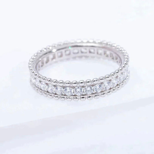 [Vellora-Opalyn]PERLEE DIAMOND SILVER RING