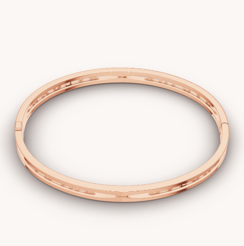 [Vellora-Opalyn]ZERO 1 SPIRAL LOGO PINK GOLD BRACELET