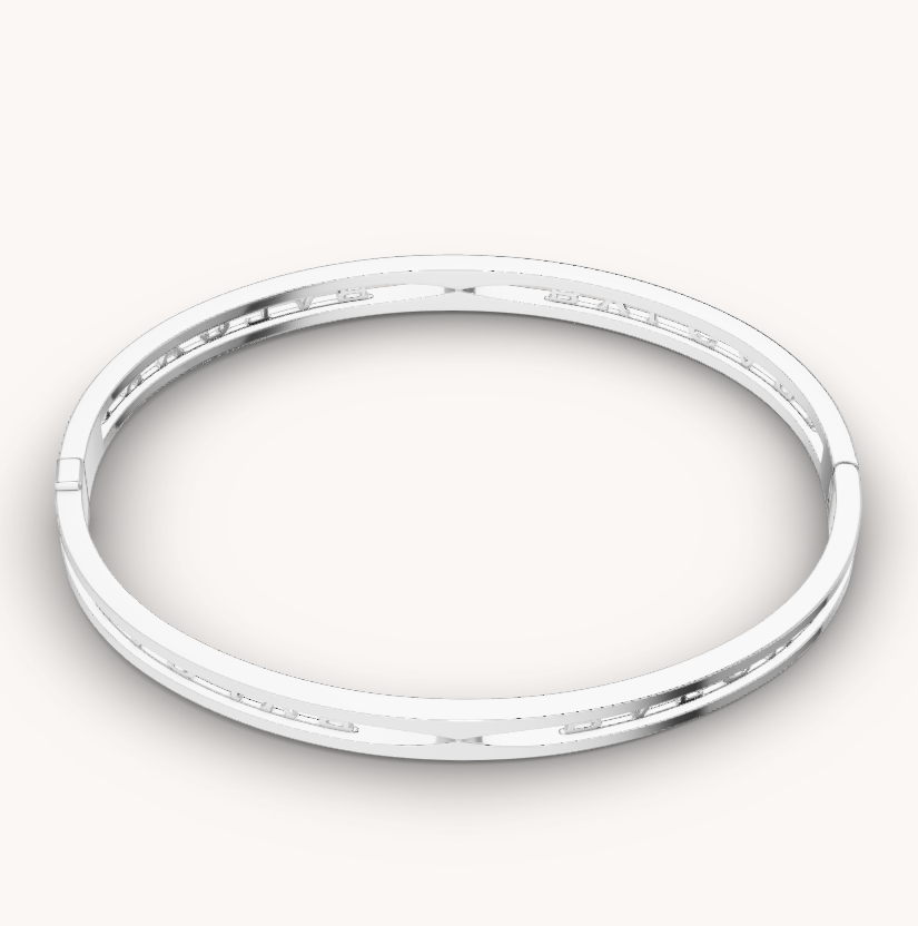 [Vellora-Opalyn]ZERO 1 SPIRAL LOGO SILVER BRACELET