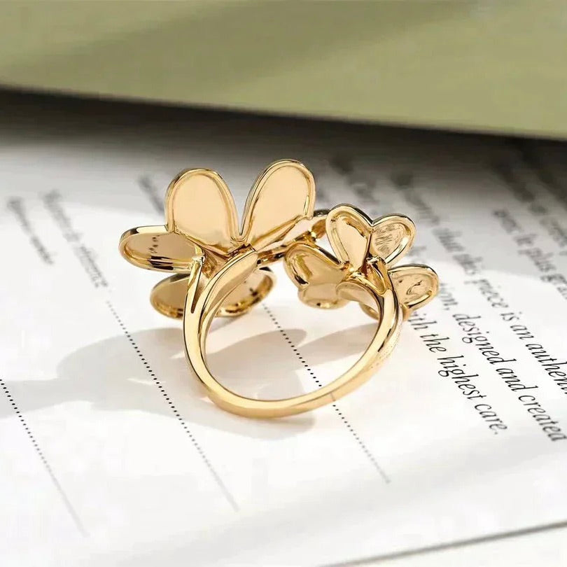 [Vellora-Opalyn]CLOVER COMOS GOLD DIAMOND RING