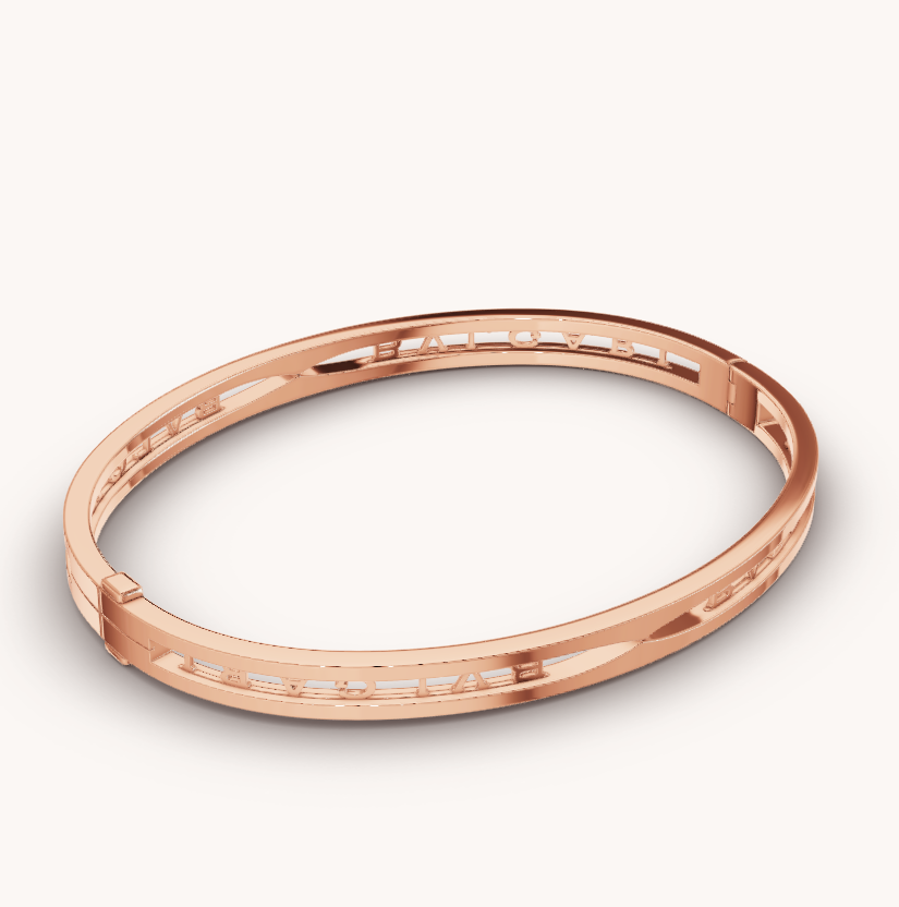 [Vellora-Opalyn]ZERO 1 SPIRAL LOGO PINK GOLD BRACELET