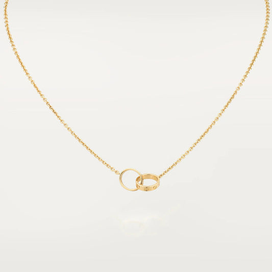[Vellora-Opalyn]LOVE NECKLACE DOUBLE RING GOLD