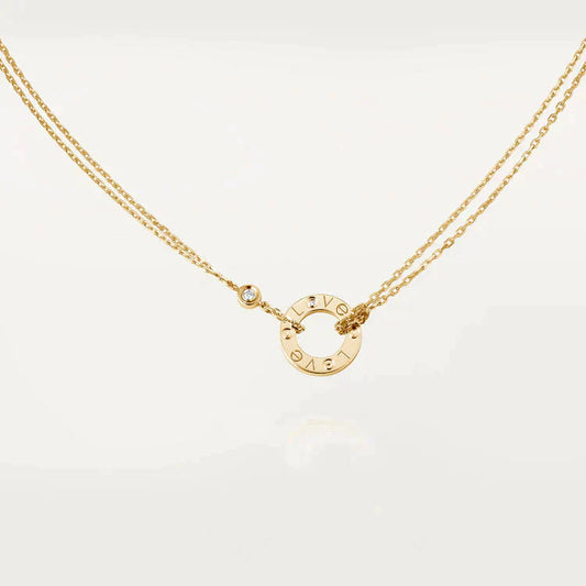 [Vellora-Opalyn]LOVE NECKLACE 16MM 2 DIAMONDS