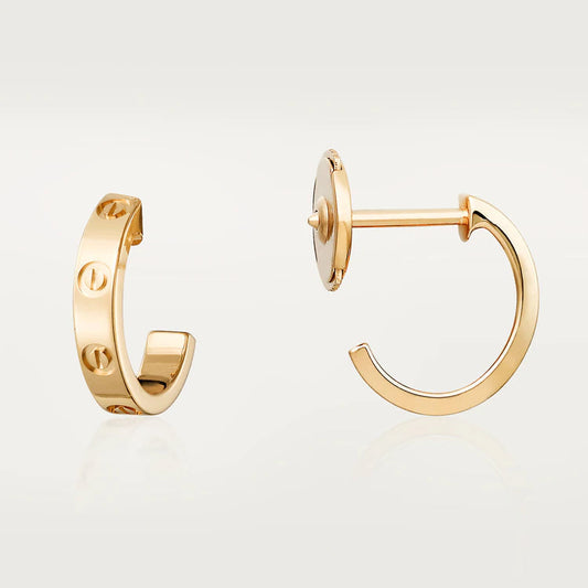 [Vellora-Opalyn]LOVE EARRINGS 2.65MM PINK GOLD
