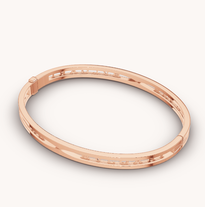 [Vellora-Opalyn]ZERO 1 SPIRAL LOGO PINK GOLD BRACELET