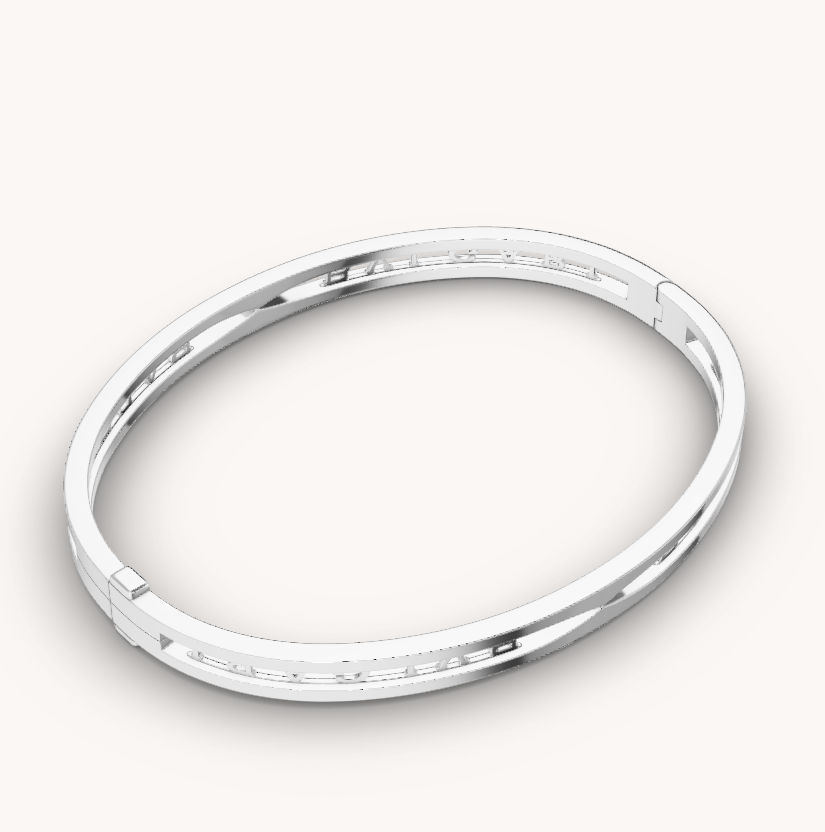 [Vellora-Opalyn]ZERO 1 SPIRAL LOGO SILVER BRACELET