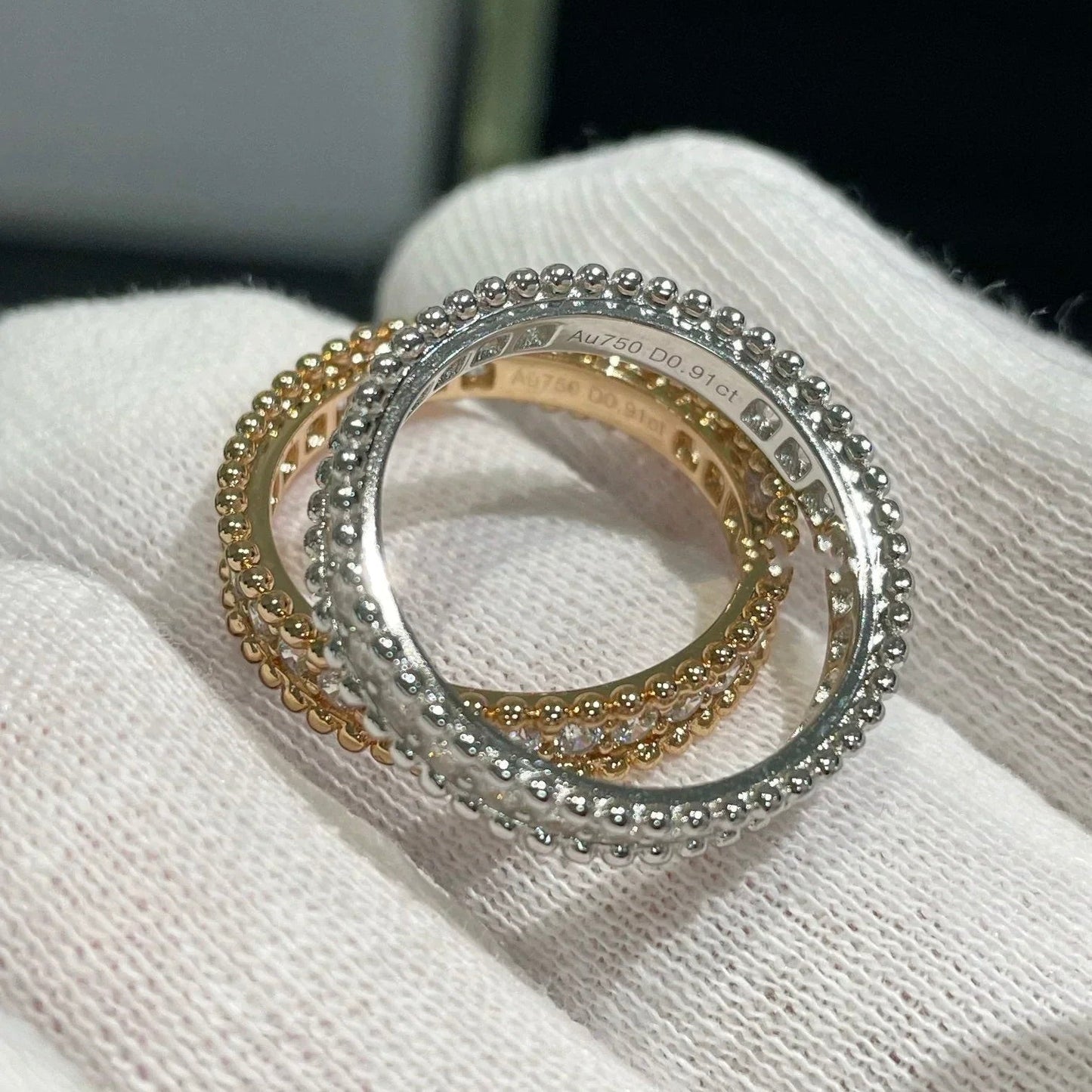 [Vellora-Opalyn]PERLEE DIAMOND SILVER RING