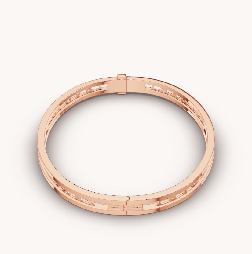 [Vellora-Opalyn]ZERO 1 SPIRAL LOGO PINK GOLD BRACELET