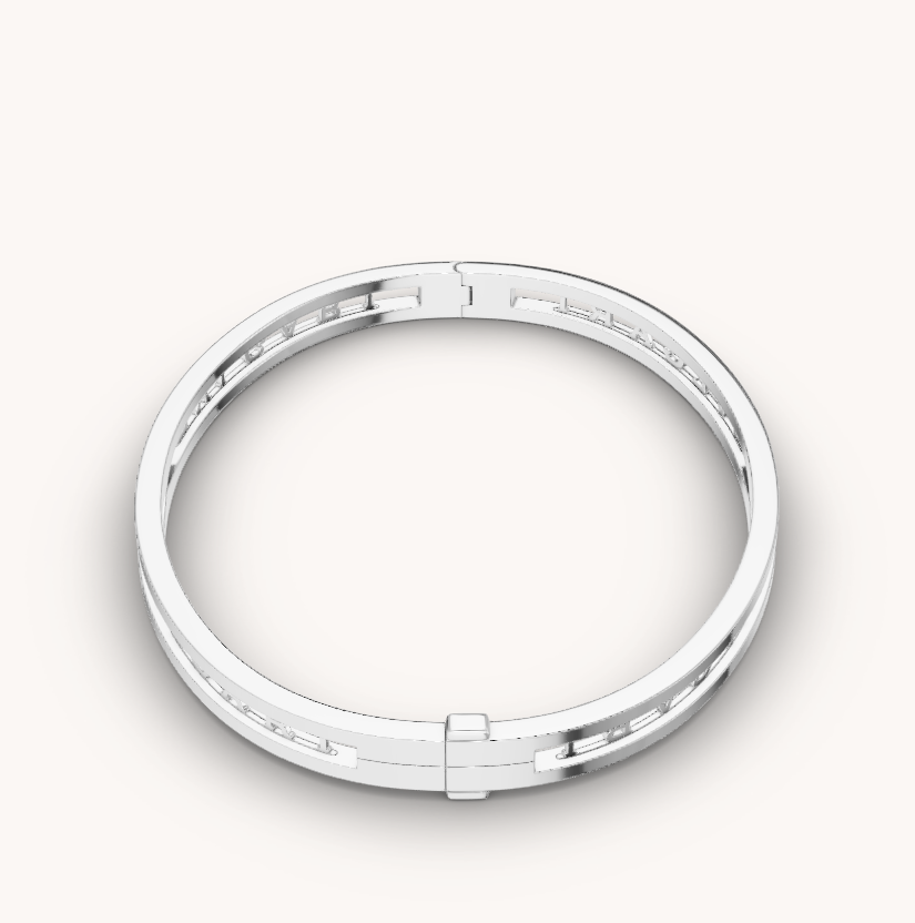 [Vellora-Opalyn]ZERO 1 SPIRAL LOGO SILVER BRACELET