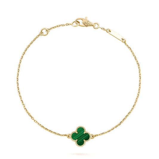 [Vellora-Opalyn]CLOVER BRACELET MALACHITE 1 MOTIF