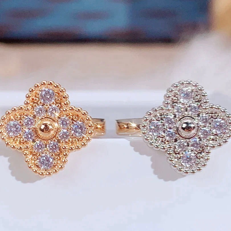 [Vellora-Opalyn]CLOVER DIAMOND RING