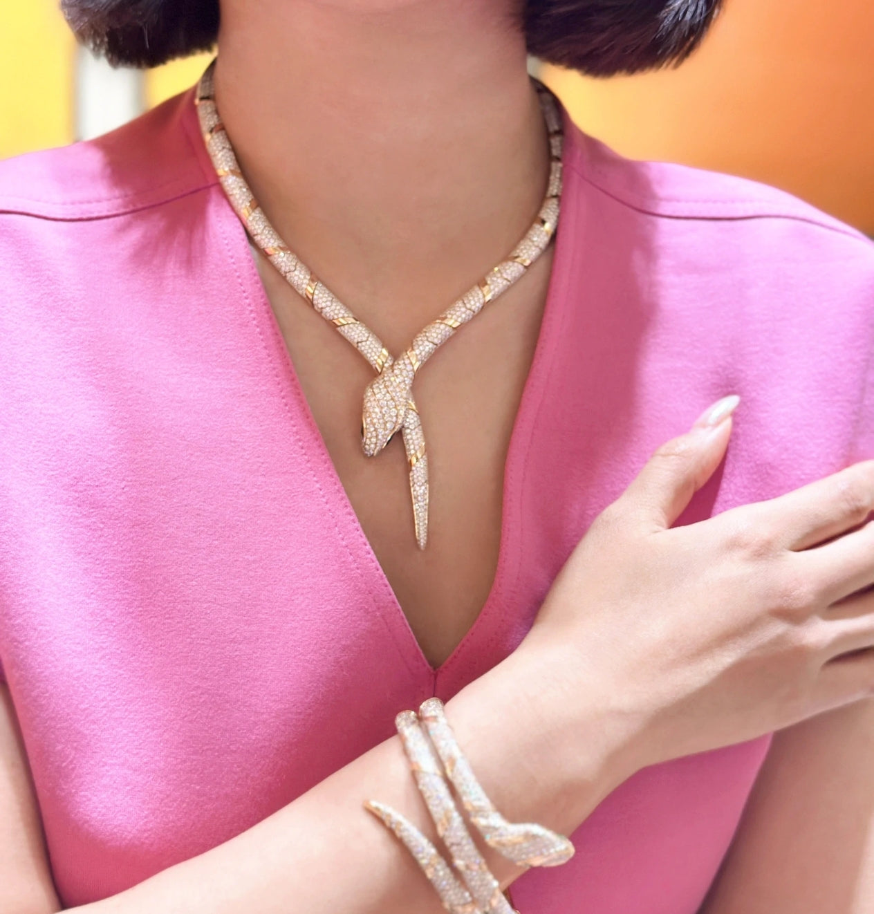 [Luxe jewelry]HAUTE COUTURE GOLD SERPENTI NECKLACE