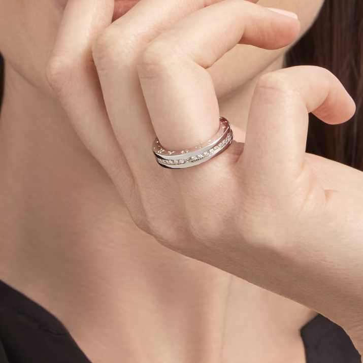 [Vellora-Opalyn]ZERO 1 ONE-BAND PAVED DIAMONDS ON THE SPIRAL RING