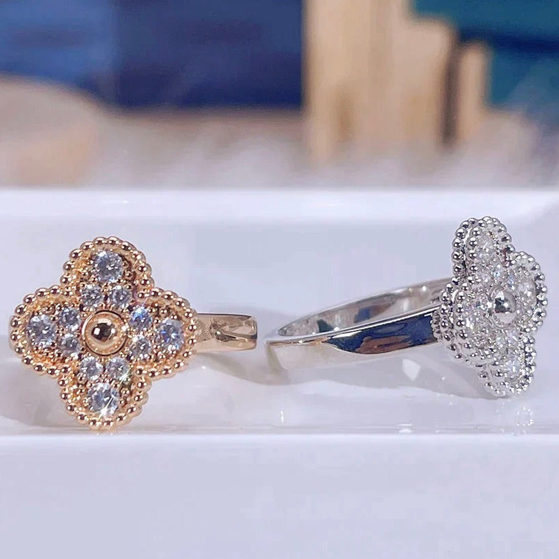 [Vellora-Opalyn]CLOVER DIAMOND RING