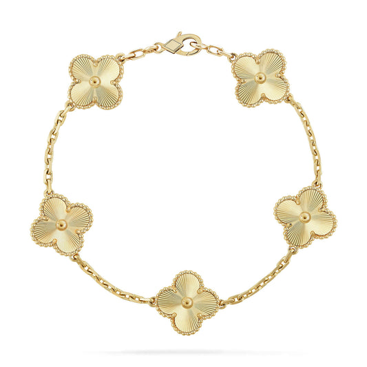 [Vellora-Opalyn]CLOVER 5 FLOWERS LASER BRACELET