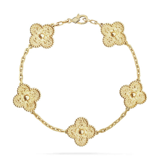 [Vellora-Opalyn]CLOVER 5 MOTIFS BRONZING BRACELET