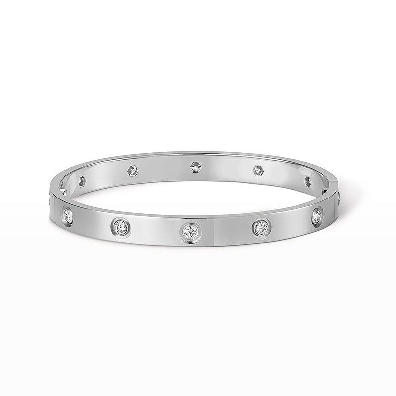 [Vellora-Opalyn]LOVE BRACELET 6.1MM 10 DIAMONDS