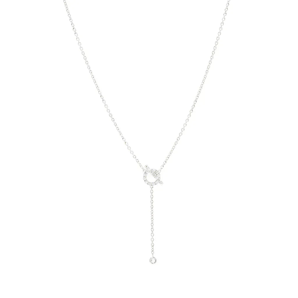 [Vellora-Opalyn]FINESSE SILVER DIAMOND NECKLACE