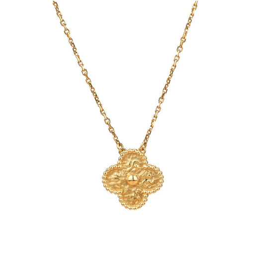 [Vellora-Opalyn]CLOVER 15MM  BRONZING NECKLACE