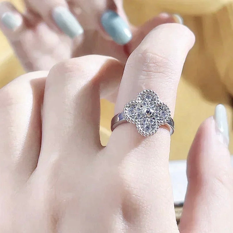 [Vellora-Opalyn]CLOVER DIAMOND RING