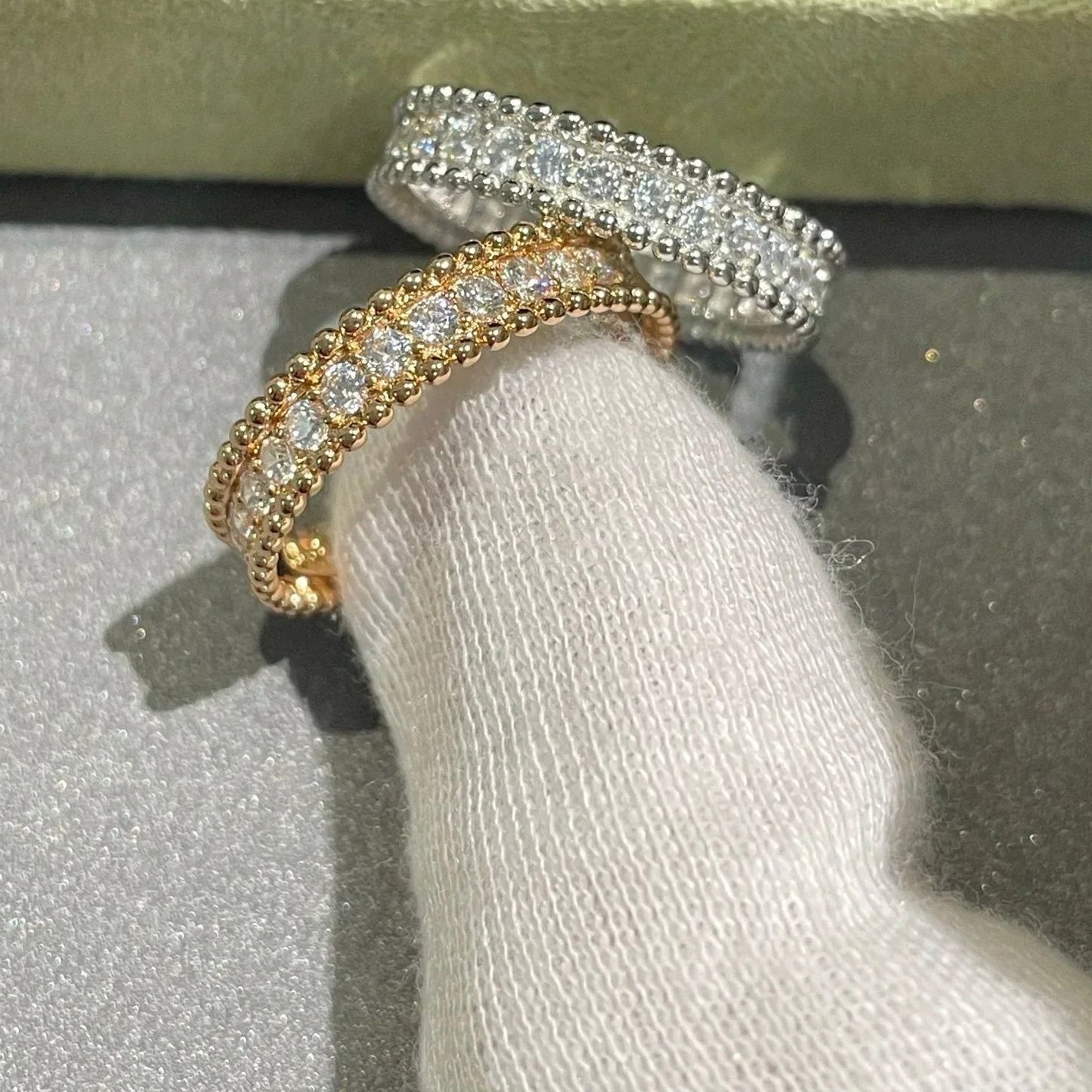 [Vellora-Opalyn]PERLEE DIAMOND SILVER RING