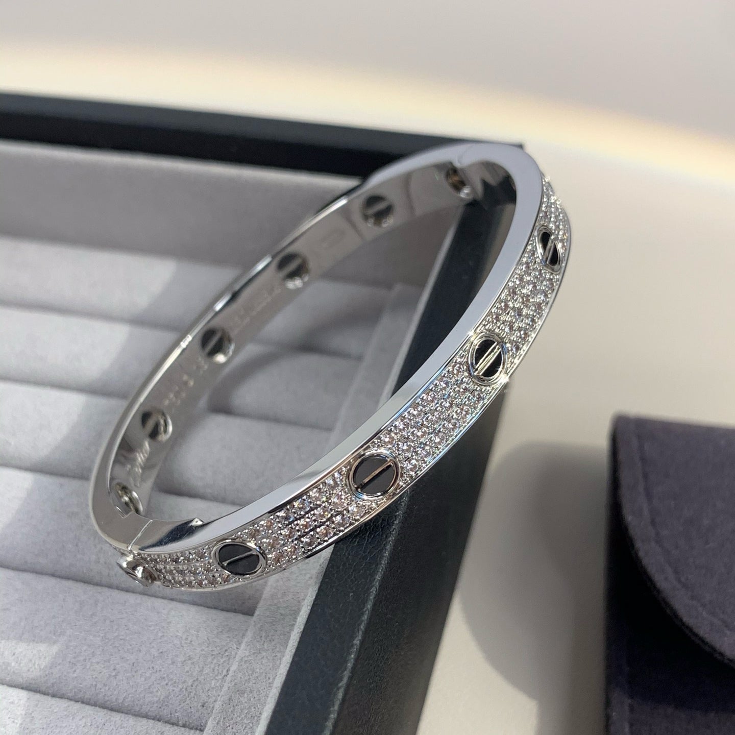 [Vellora-Opalyn]LOVE BRACELET 6.1MM DIAMOND-PAVED CERAMIC