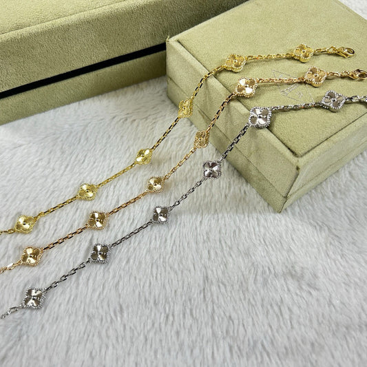 [Vellora-Opalyn]CLOVER 6 MOTIF DIAMOND BRACELET