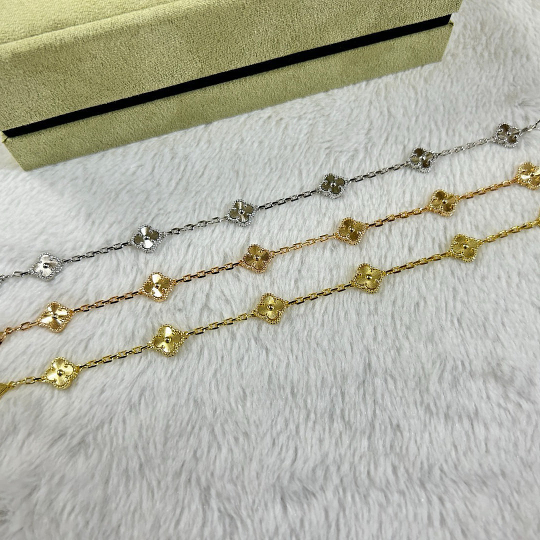 [Vellora-Opalyn]CLOVER 6 MOTIF DIAMOND BRACELET