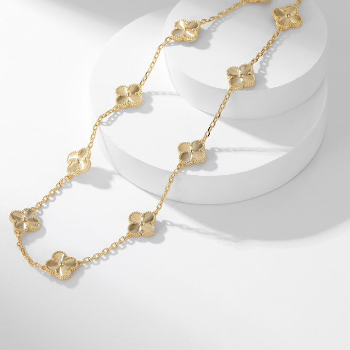 [Vellora-Opalyn]CLOVERS THE 10-MOTIFS LASER NECKLACE