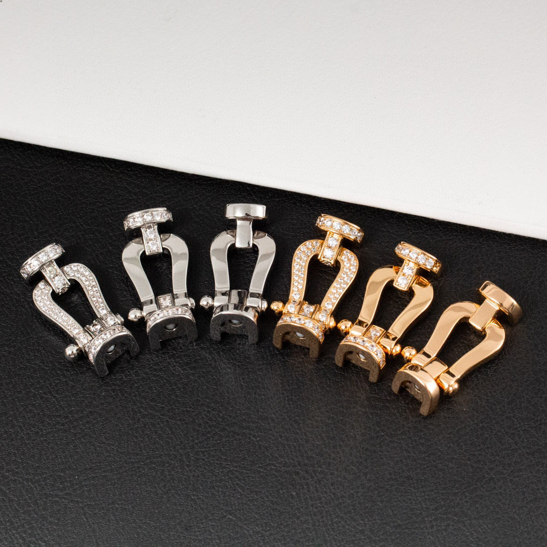 [Vellora-Opalyn]FORCE LARGE HORSESHOE FULL DIAMOND BRACELET SILVER
