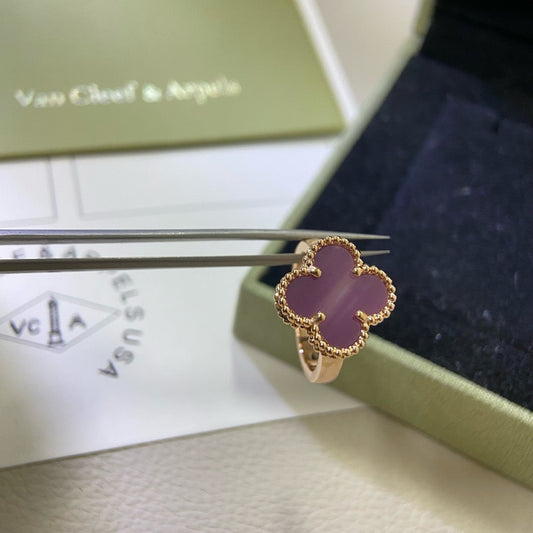 [Vellora-Opalyn]CLOVER  PURPLE VIOLET RING
