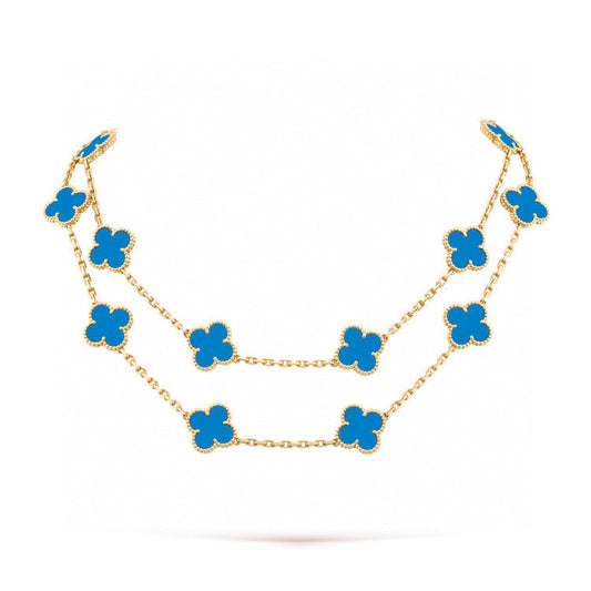 [Vellora-Opalyn]CLOVER 20 MOTIFS TURQUOISE GOLD