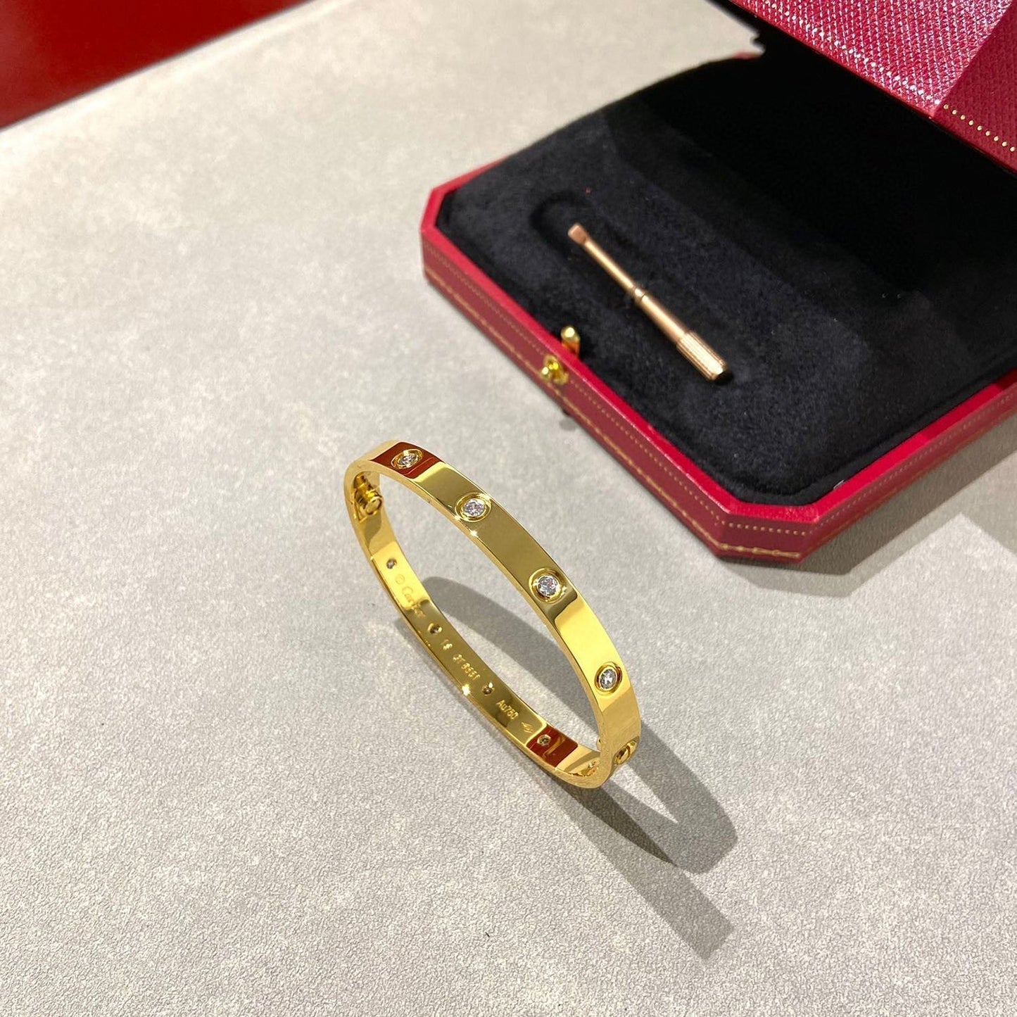 [Vellora-Opalyn]LOVE BRACELET 6.1MM 10 DIAMONDS