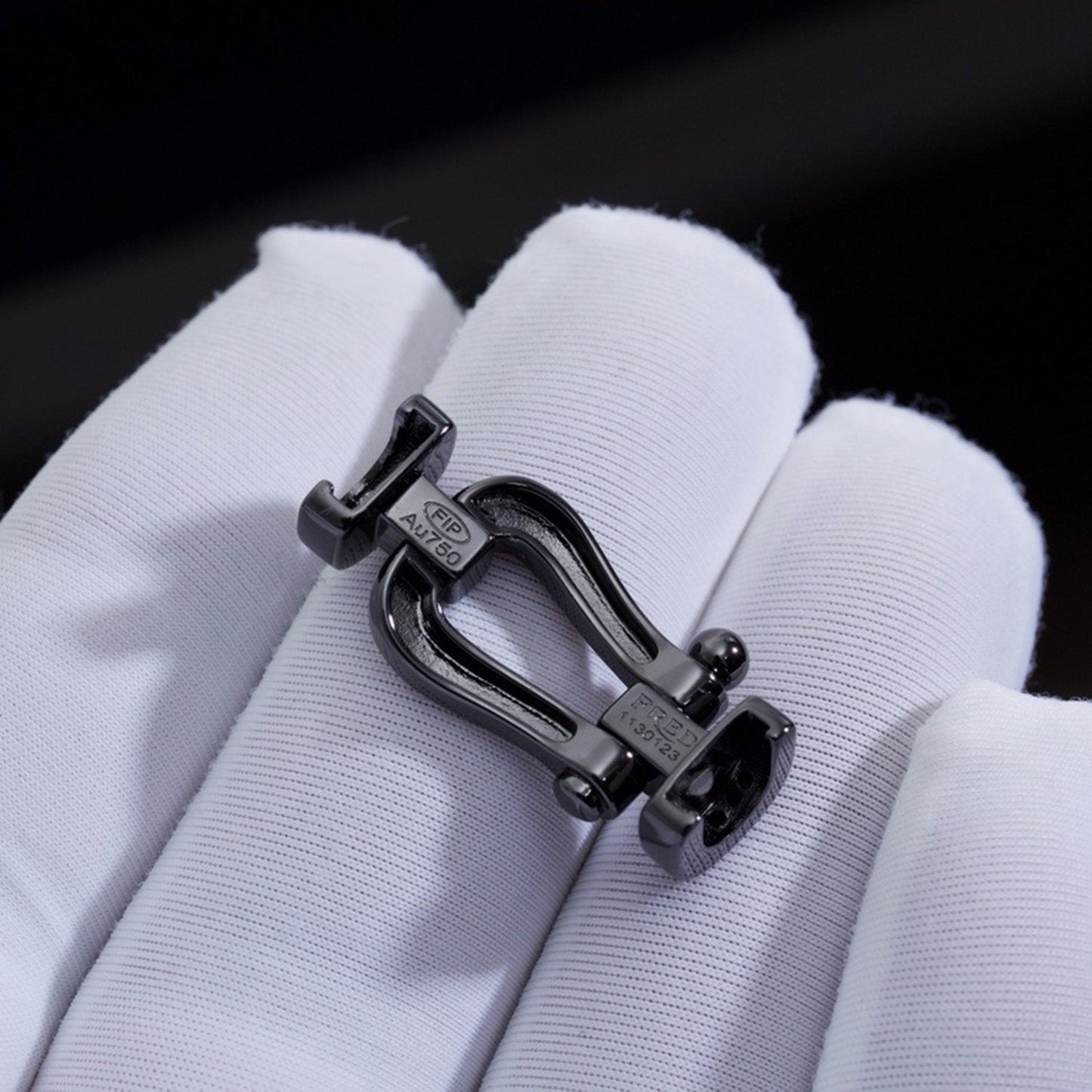 [Vellora Opalyn] FORCE LARGE SERIES HORSESHOE BLACK SAMURAI BRACELET