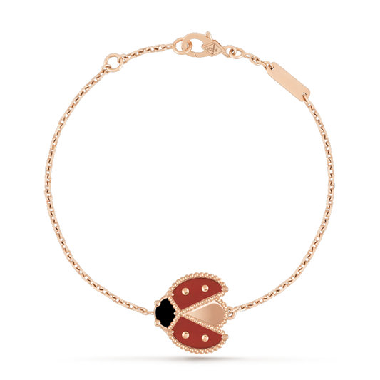 [Vellora-Opalyn]LUCKY SPRING 1 MOTIF PINK GOLD BRACELET