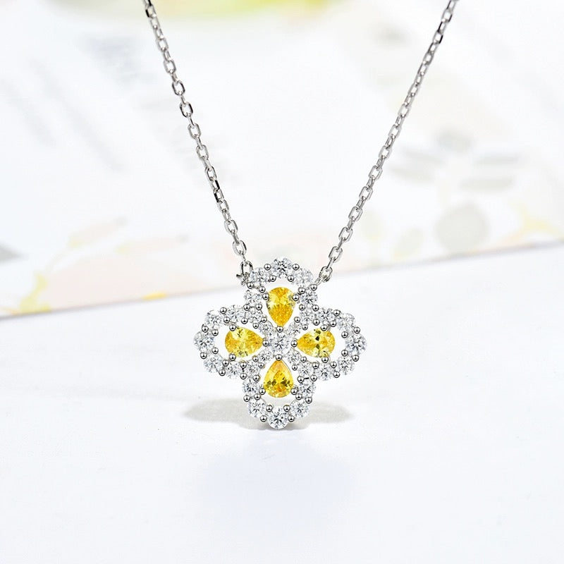 [Vellora-Opalyn]LOOP NECKLACE FULL MOTIF DIAMOND 16MM MULTIPLE COLORS