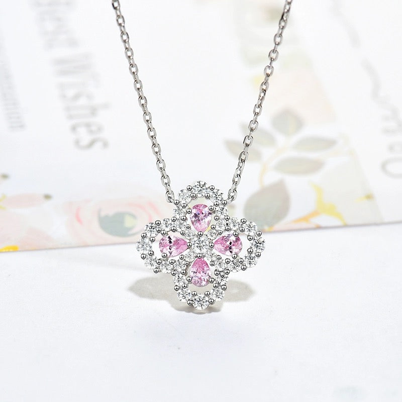 [Vellora-Opalyn]LOOP NECKLACE FULL MOTIF DIAMOND 16MM MULTIPLE COLORS