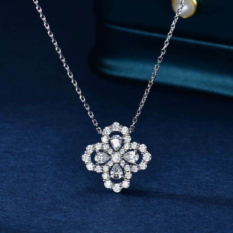 [Vellora-Opalyn]LOOP NECKLACE FULL MOTIF DIAMOND 16MM MULTIPLE COLORS