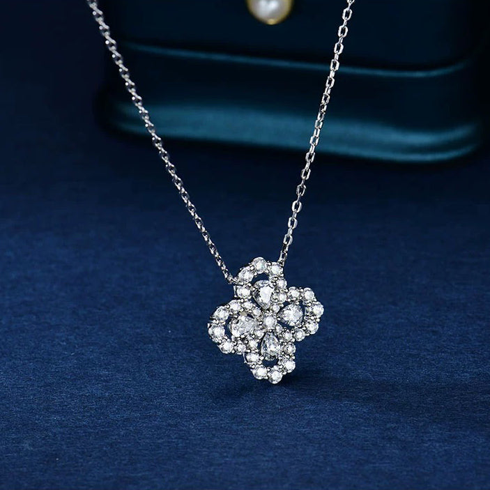 [Vellora-Opalyn]LOOP NECKLACE FULL MOTIF DIAMOND 16MM MULTIPLE COLORS