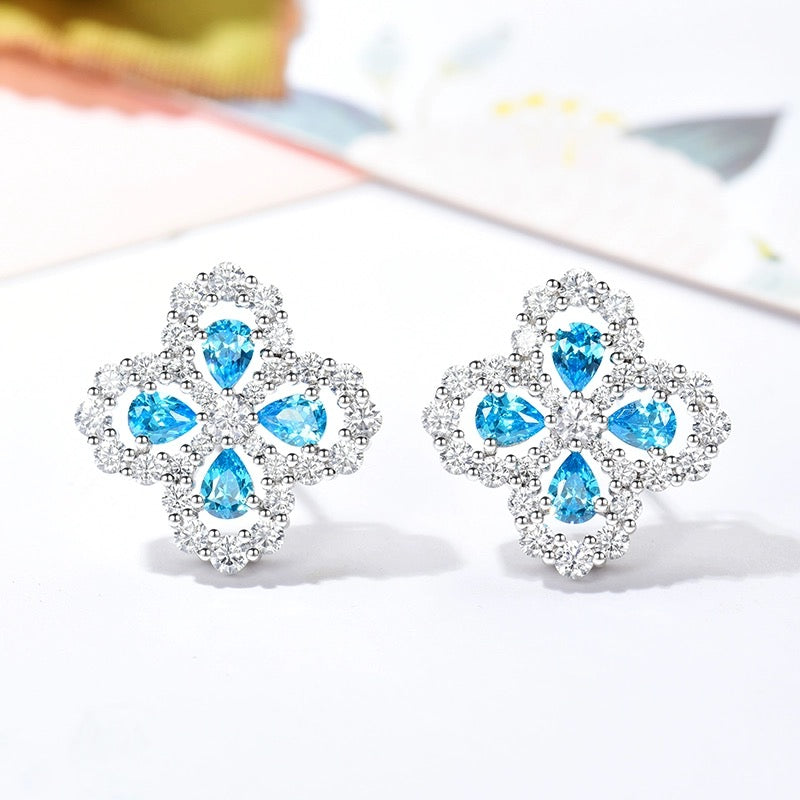 [Vellora-Opalyn]LOOP EARRINGS FULL MOTIF DIAMOND 16MM