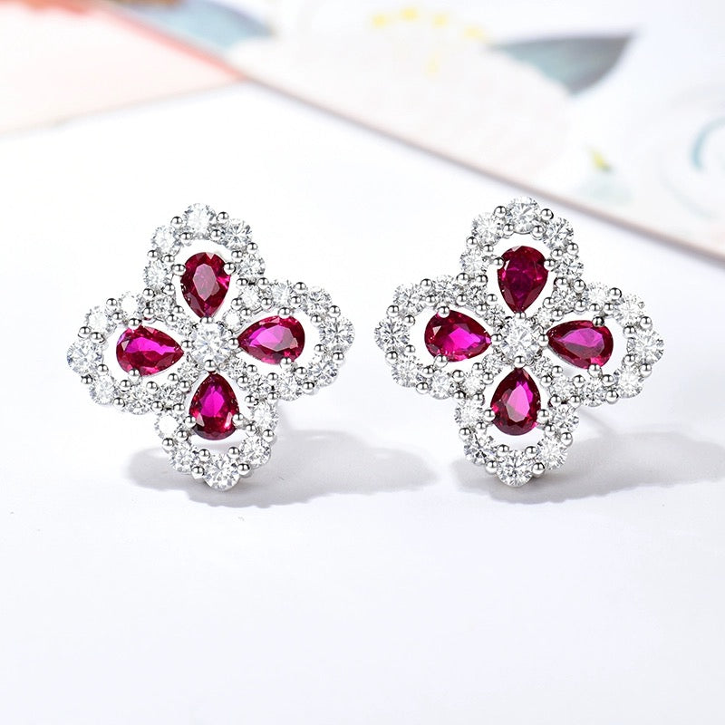 [Vellora-Opalyn]LOOP EARRINGS FULL MOTIF DIAMOND 16MM