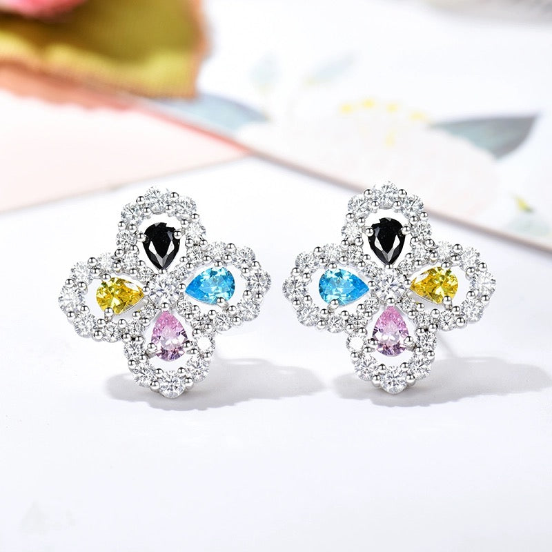 [Vellora-Opalyn]LOOP EARRINGS FULL MOTIF DIAMOND 16MM