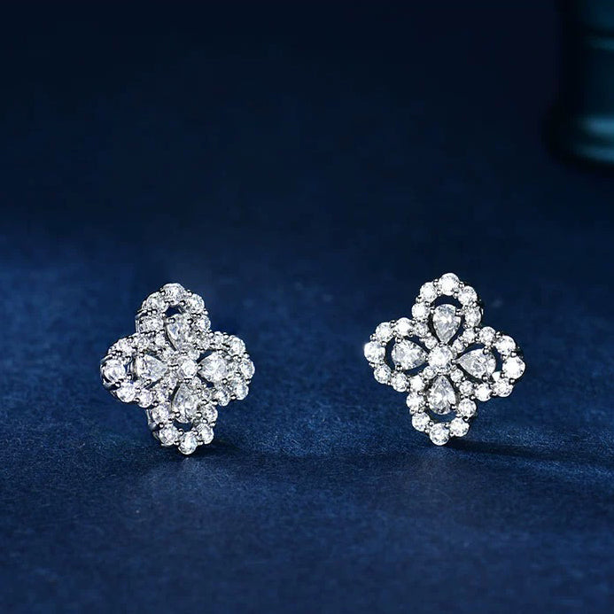 [Vellora-Opalyn]LOOP EARRINGS FULL MOTIF DIAMOND 16MM