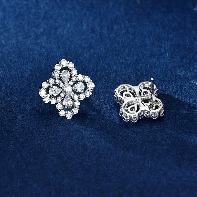 [Vellora-Opalyn]LOOP EARRINGS FULL MOTIF DIAMOND 16MM